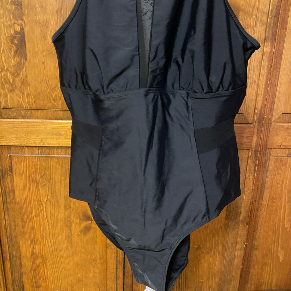 Daci High Neck Plunge Mesh Cutout Swimsuit - Picture 3 of 8